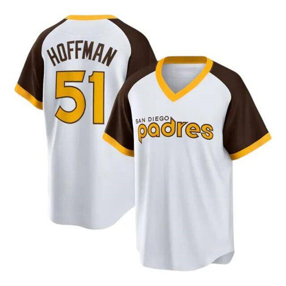 San Diego Padres #51 Trevor Hoffman White Cooperstown Stitched Jersey THAAM
