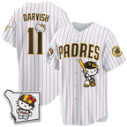 San Diego Padres #11 Yu Darvish Pinstripe Pink Thaam Meow KT Vapor Limited All V2 Stitched Jersey