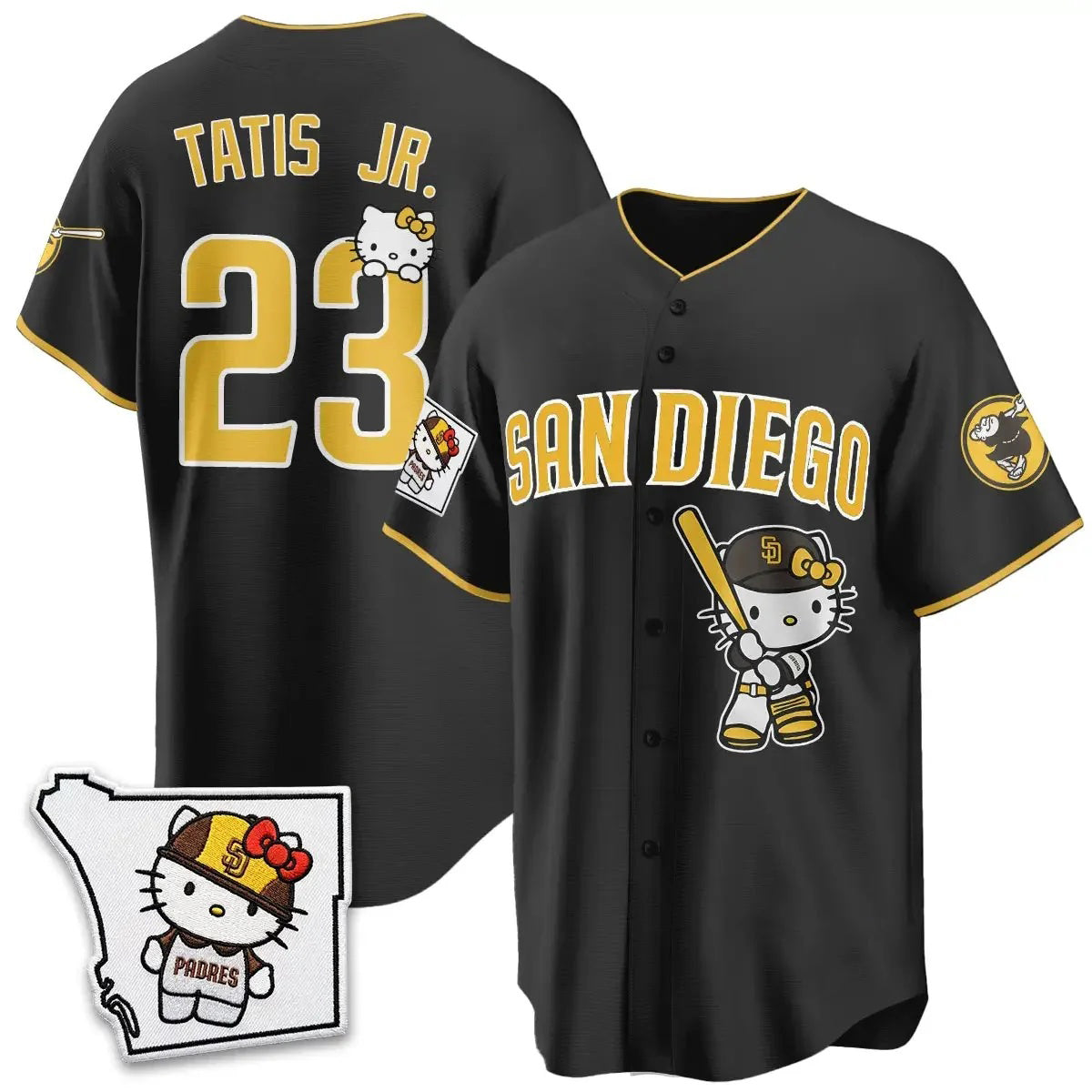 San Diego Padres #23 Fernando Tatis Jr. Black Thaam Meow KT Vapor Limited All V2 Stitched Jersey