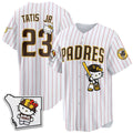San Diego Padres #23 Fernando Tatis Jr. Pinstripe Pink Thaam Meow KT Vapor Limited All V2 Stitched Jersey