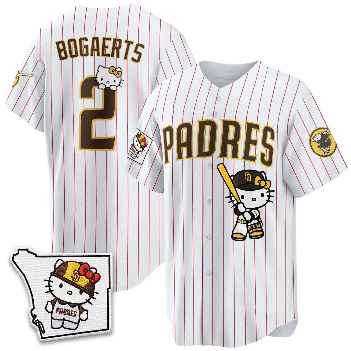 San Diego Padres #2 Xander Bogaerts Pinstripe Pink Thaam Meow KT Vapor Limited All V2 Stitched Jersey