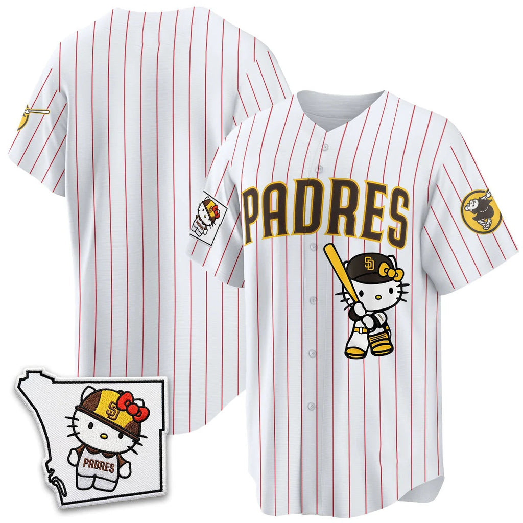 San Diego Padres Pinstripe Pink Thaam Meow KT Vapor Limited All V2 Stitched Jersey