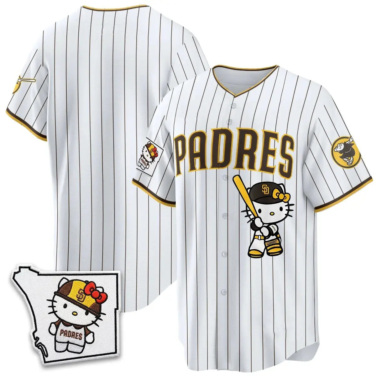San Diego Padres Pinstripe White Thaam Meow KT Vapor Limited All V2 Stitched Jersey