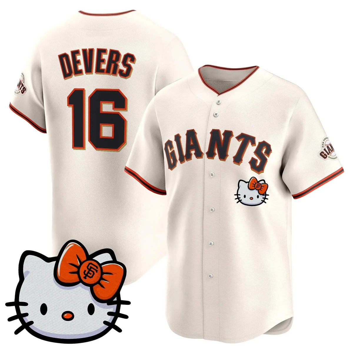 San Francisco Giant #16 Rafael Devers Cream Thaam Meow KT Vapor Premier Limited All Stitched Jersey