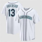 Seattle Mariners #13 Kade Anderson White Cool Base Limited Stitched Jersey THAAM