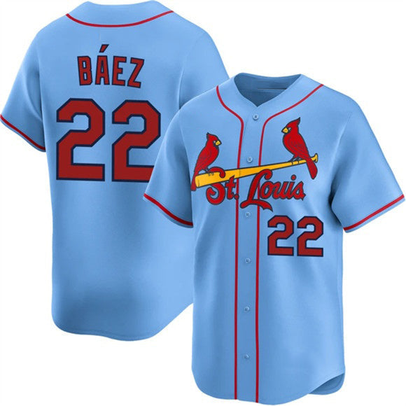 St. Louis Cardinals #22 Joshua B¨¢ez Blue Alternate Limited Stitched Jersey THAAM