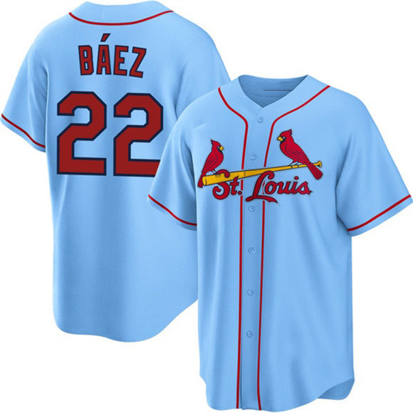 St. Louis Cardinals #22 Joshua B¨¢ez Blue Cool Base Stitched Jersey THAAM