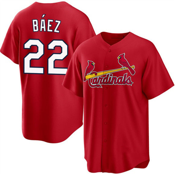 St. Louis Cardinals #22 Joshua B¨¢ez Red Cool Base Stitched Jersey THAAM