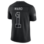 T.Titans #1 Cameron Ward Black 2026 Salute to Service Stitched Limited Football jersey Thaam