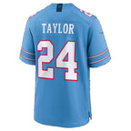 T.Titans #24 Alontae Taylor Light Blue Team Game Football jersey Thaam