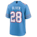 T.Titans #28 Isaiah Oliver Light Blue Team Game Football jersey Thaam