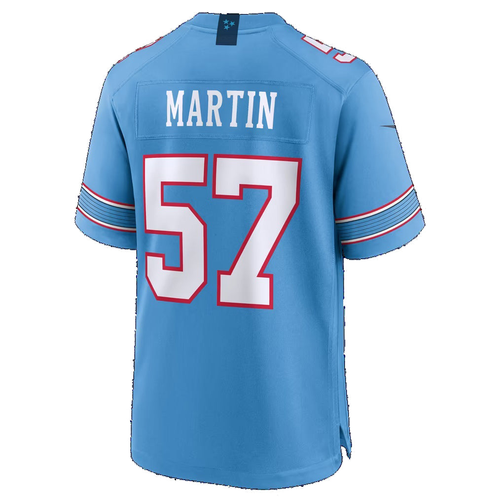 T.Titans #57 Jake Martin Light Blue Team Game Football jersey Thaam