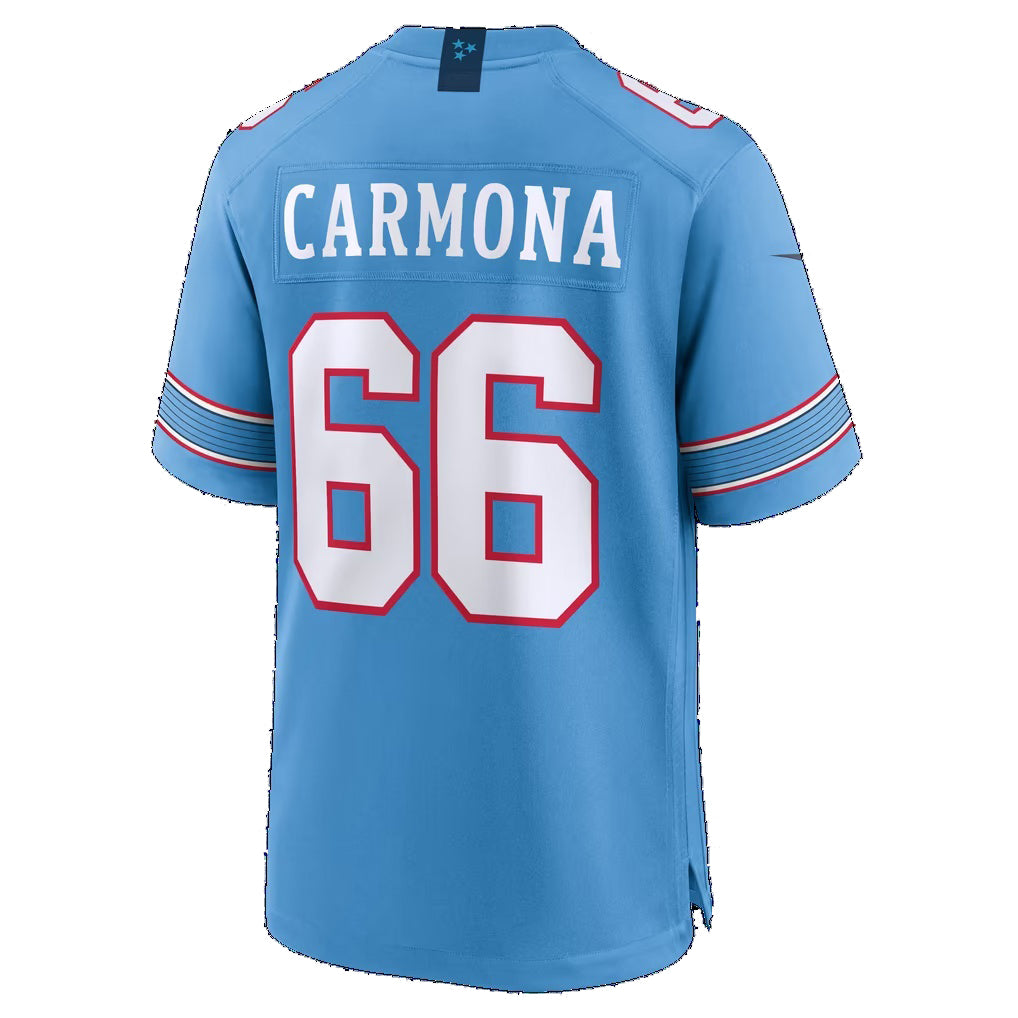 T.Titans #66 Fernando Carmona Light Blue Team Game Football jersey Thaam