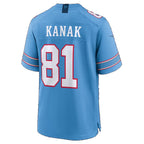 T.Titans #81 Jaren Kanak Light Blue Team Game Football jersey Thaam