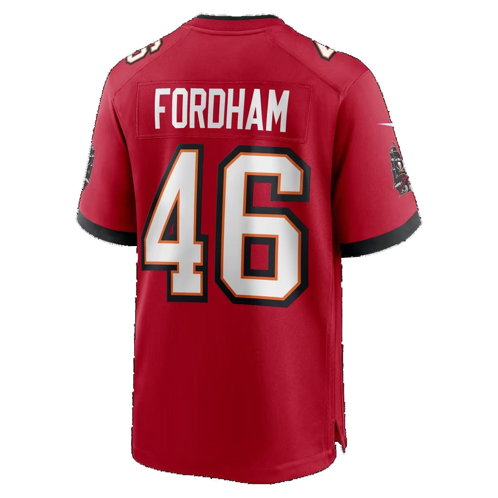 TB.Buccaneers #46 Caden Fordham Red Thaam Game Player Jersey