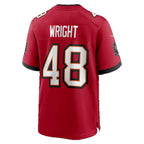 TB.Buccaneers #48 Javin Wright Red Team Game Football jersey Thaam
