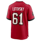 TB.Buccaneers #61 Henry Lutovsky Red Team Game Football jersey Thaam