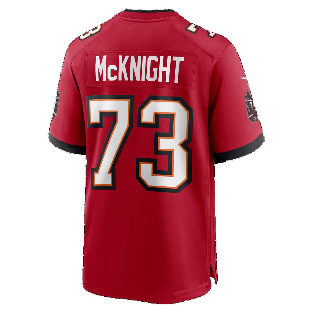 TB.Buccaneers #73 Deshawn McKnight Red Team Game Football jersey Thaam