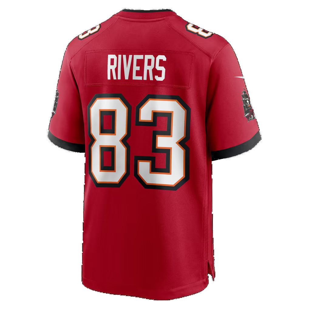 TB.Buccaneers #83 Eric Rivers Red Team Game Football jersey Thaam