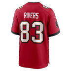 TB.Buccaneers #83 Eric Rivers Red Thaam Game Player Jersey