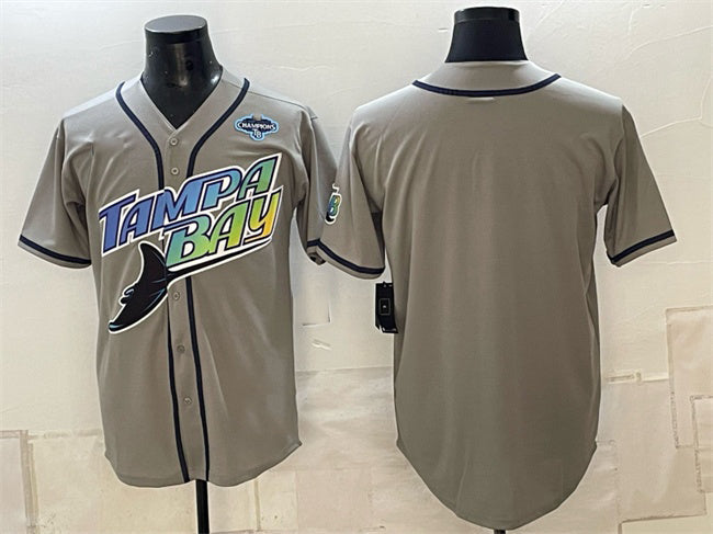 Tampa Bay Rays Blank Gray 2026 AL East Champions Patch Vapor Limited Stitched Jersey THAAM