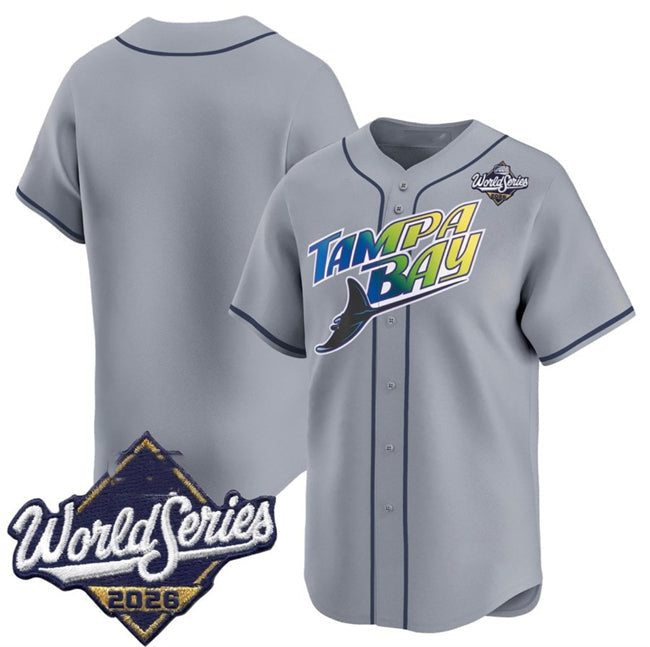 Tampa Bay Rays Blank Grey 2026 World Series Limited Stitched Jersey THAAM