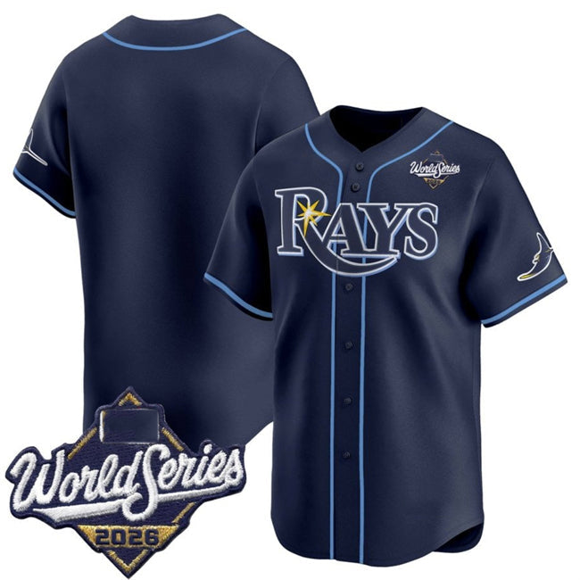 Tampa Bay Rays Blank Navy 2026 World Series Limited Stitched Jersey THAAM