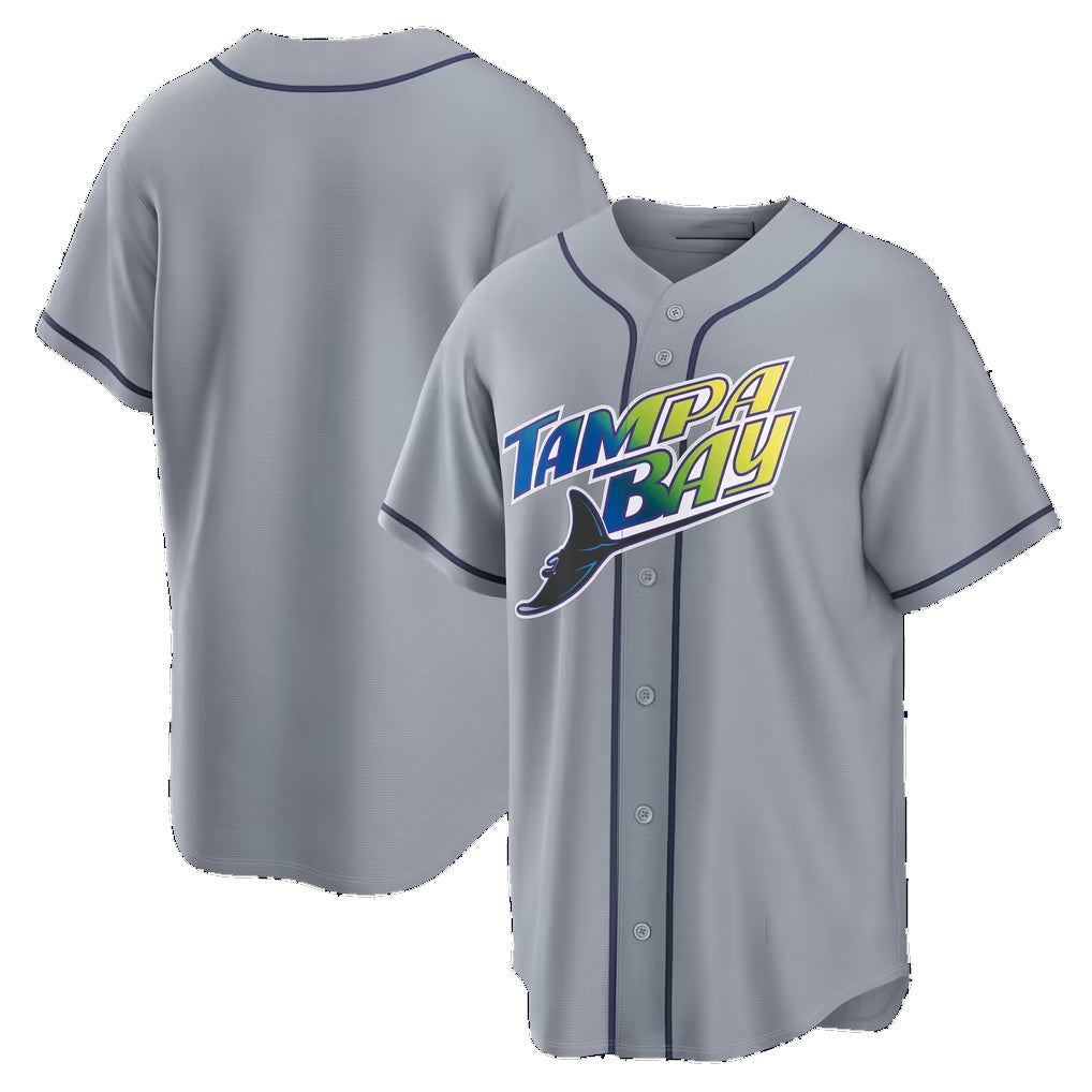 Tampa Bay Rays Gray Road Replica Jersey THAAM