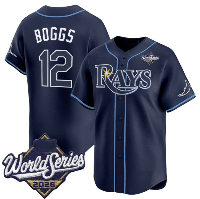 Tampa Bay Rays #12 Wade Boggs Navy 2026 World Series Limited Stitched Jersey THAAM