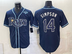 Tampa Bay Rays #14 Chandler Simpson Navy 2026 AL East Champions Patch Vapor Limited Stitched Jersey THAAM