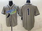 Tampa Bay Rays #1 Gray 2026 AL East Champions Patch Vapor Limited Stitched Jersey THAAM