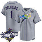 Tampa Bay Rays #1 Richie Palacios Grey 2026 World Series Limited Stitched Jersey THAAM