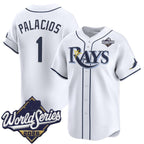 Tampa Bay Rays #1 Richie Palacios White 2026 World Series Home Limited Stitched Jersey THAAM