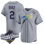 Tampa Bay Rays #2 Yandy D¨ªaz Grey 2026 World Series Limited Stitched Jersey THAAM