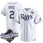Tampa Bay Rays #2 Yandy D¨ªaz White 2026 World Series Home Limited Stitched Jersey THAAM