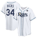 Tampa Bay Rays #34 Liam Hicks White 2026 World Series Home Replica Jersey THAAM