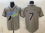 Tampa Bay Rays #7 Carson Williams Gray 2026 AL East Champions Patch Vapor Limited Stitched Jersey THAAM