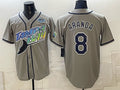 Tampa Bay Rays #8 Jonathan Aranda Gray 2026 AL East Champions Patch Vapor Limited Stitched Jersey THAAM