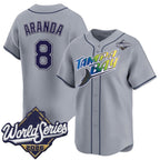 Tampa Bay Rays #8 Jonathan Aranda Grey 2026 World Series Limited Stitched Jersey THAAM