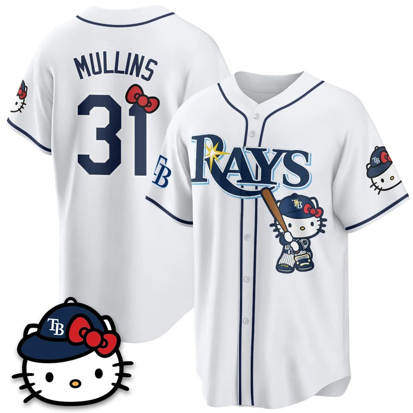 Tampa Bay Rays #31 Cedric Mullins White Thaam Meow KT Edition Vapor Limited Stitched Jersey