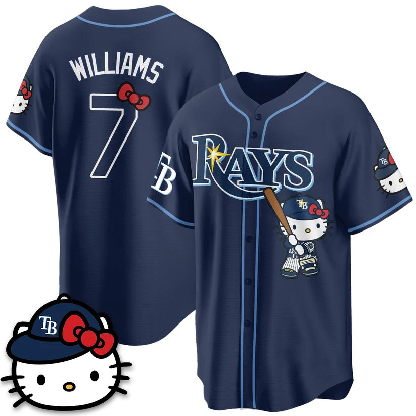 Tampa Bay Rays #7 Carson Williams Navy Thaam Meow KT Edition Vapor Limited Stitched Jersey