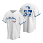 Toronto Blue Jays #37 Dave Stieb Stitched White Home Jersey THAAM