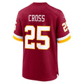 W.Commanders #25 Nick Cross Burgundy Team Game Jersey THAAM