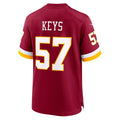 W.Commanders #57 Austin Keys Burgundy Team Game Jersey THAAM