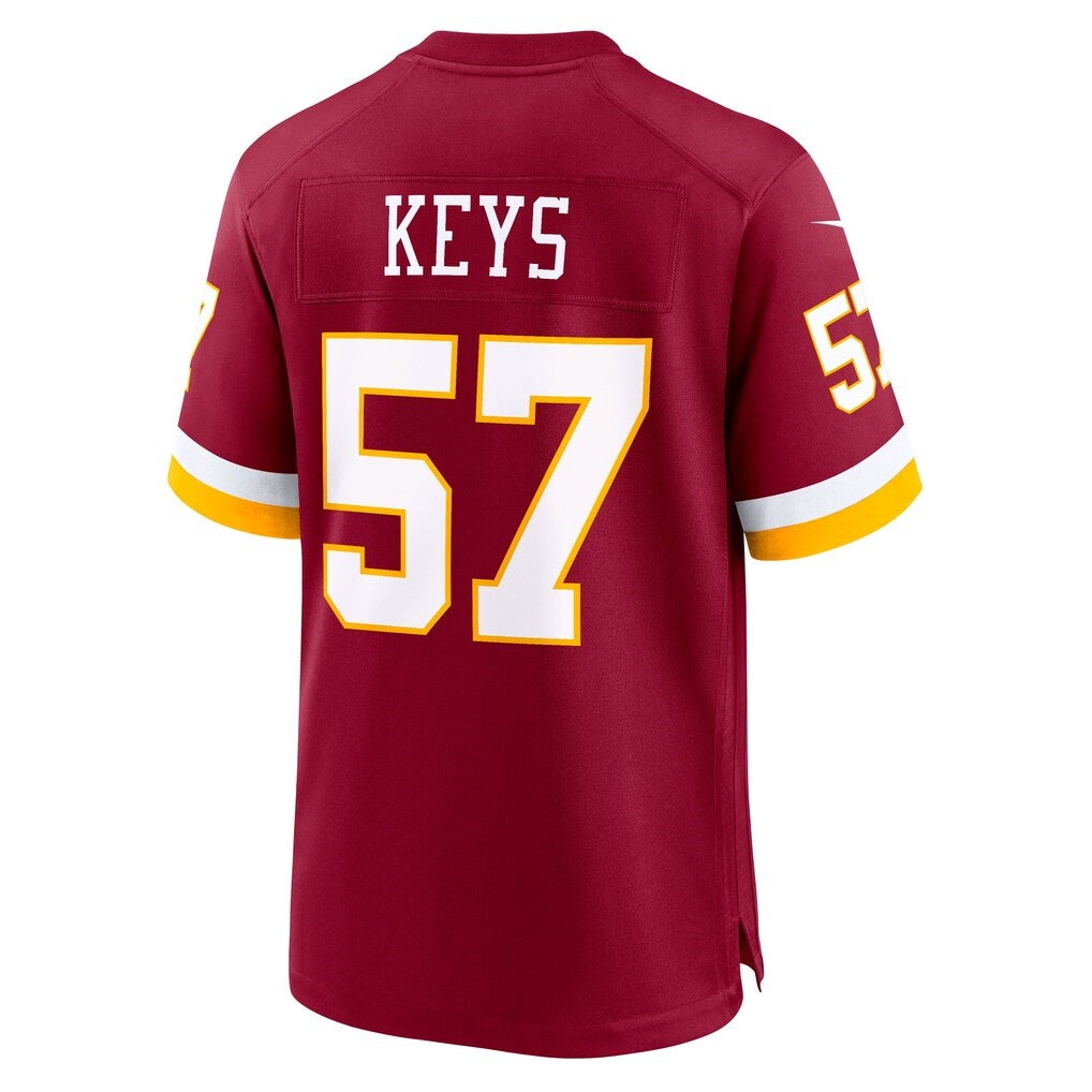 W.Commanders #57 Austin Keys Burgundy Team Game Jersey THAAM