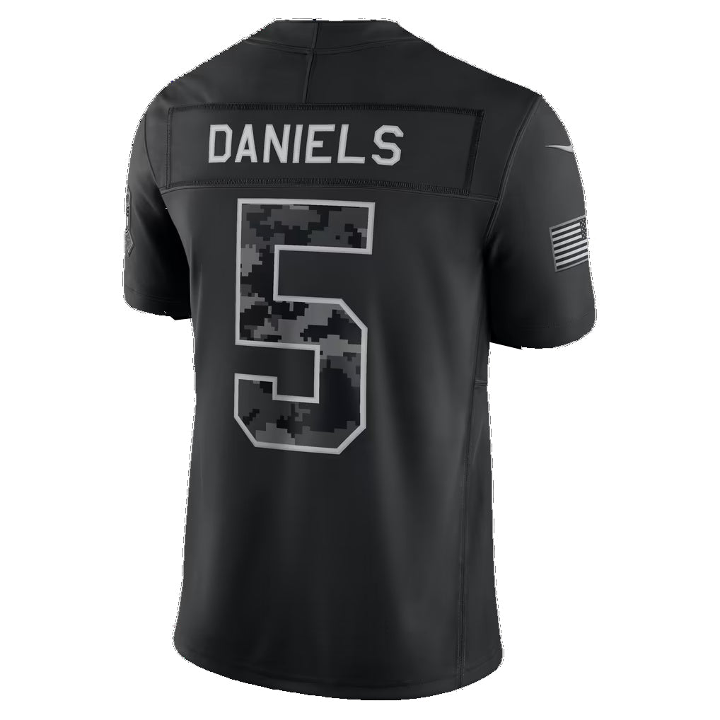 W.Commanders #5 Jayden Daniels Black 2026 Salute to Service Stitched Limited Football jersey Thaam