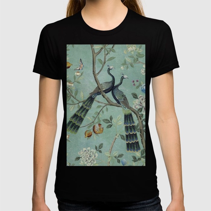 a-teal-of-two-birds-chinoiserie T-Shirts