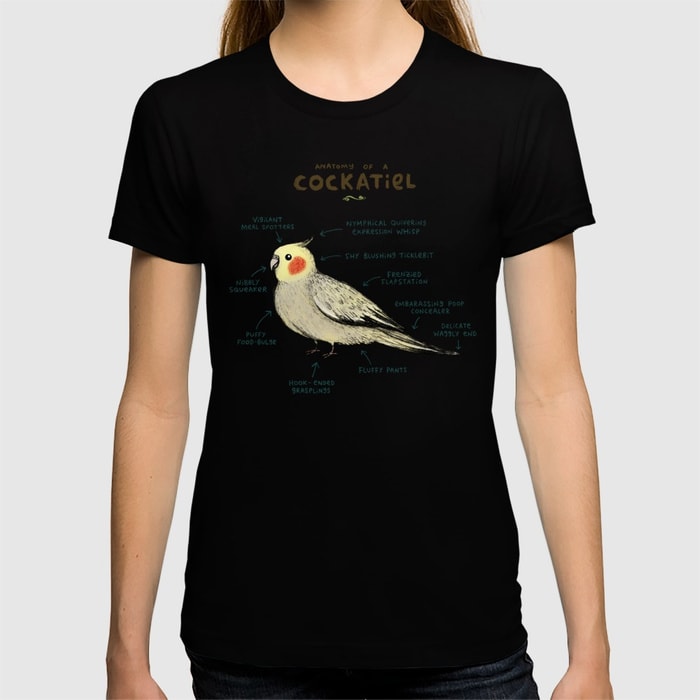 anatomy-of-a-cockatiel T-shirts