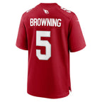 A.Cardinals #5 Baron Browning Cardinal Thaam Team Game Jersey