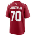 A.Cardinals #70 Paris Johnson Jr. Cardinal Thaam Game Jersey